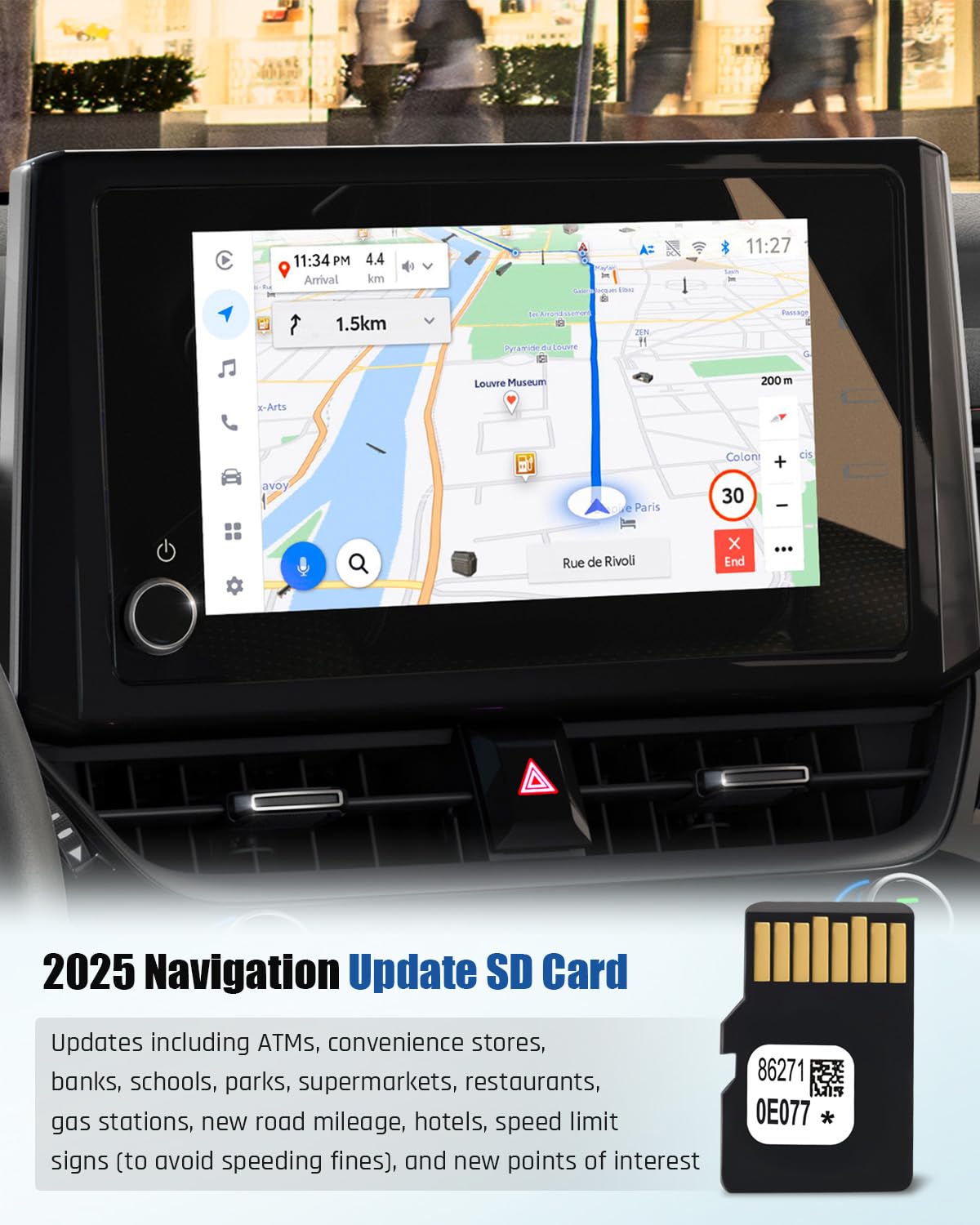 86271-0E077 Navigation SD Card 2025 Map Update GPS Fit for Toyota